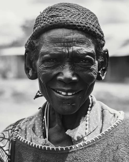 A Kushoto team member working with the community