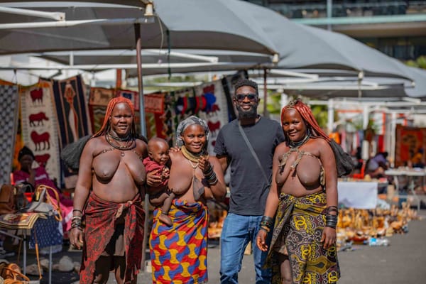 Team Kushoto with the Himba people of Namibia.